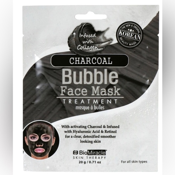 4 Charcoal‎ & hyaluronic acid vitamin C & E infused Bubble Face Mask Treatments - Picture 2 of 5